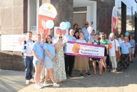 DKD Löwenzahn Frankfurt - Kinder-Lebens-Lauf Ankunft der Fackel am 18.07.2022