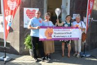 DKD Löwenzahn Frankfurt - Kinder-Lebens-Lauf Ankunft der Fackel am 18.07.2022