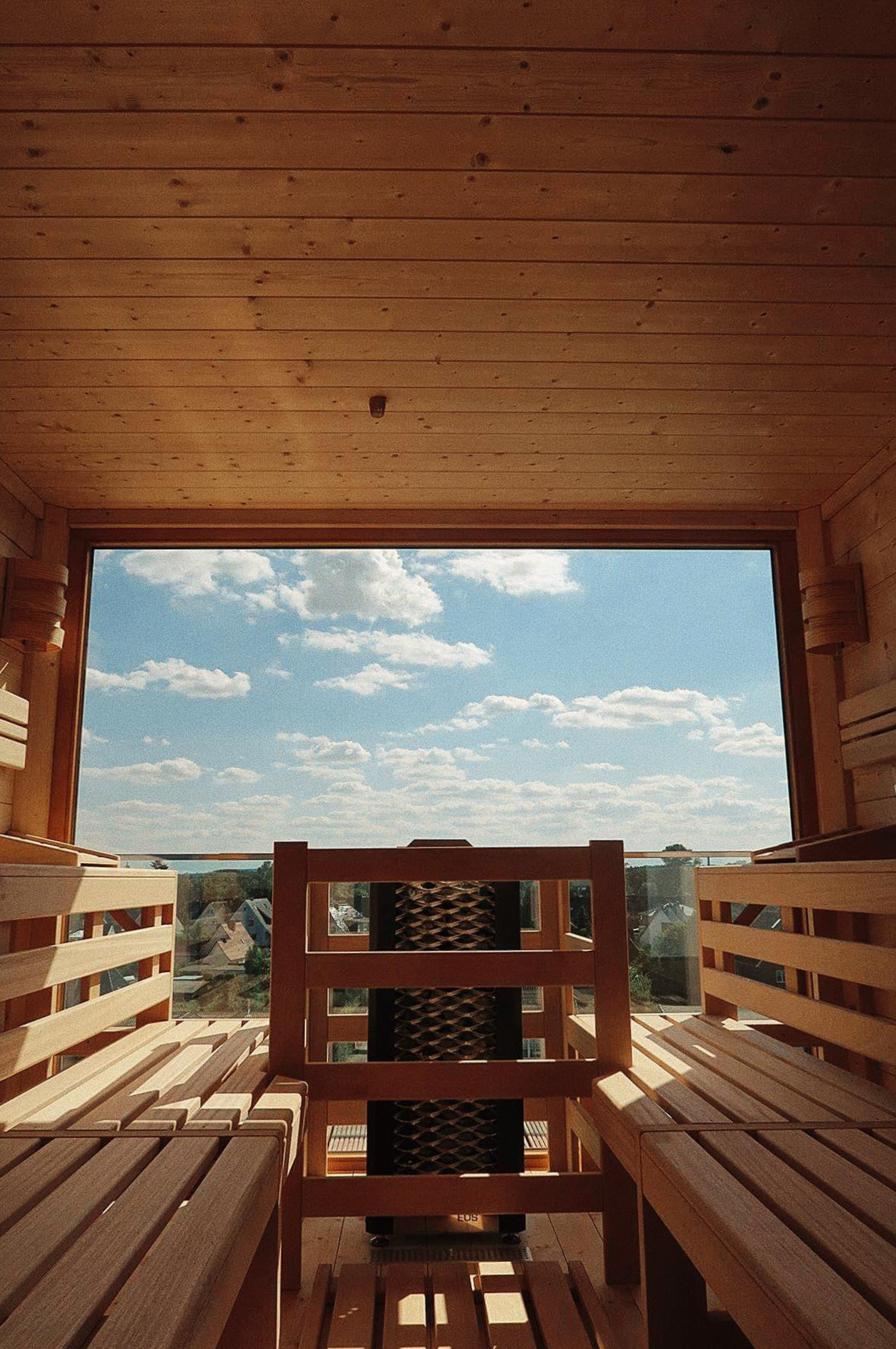 Außensauna auf der Dachterrasse im SAND