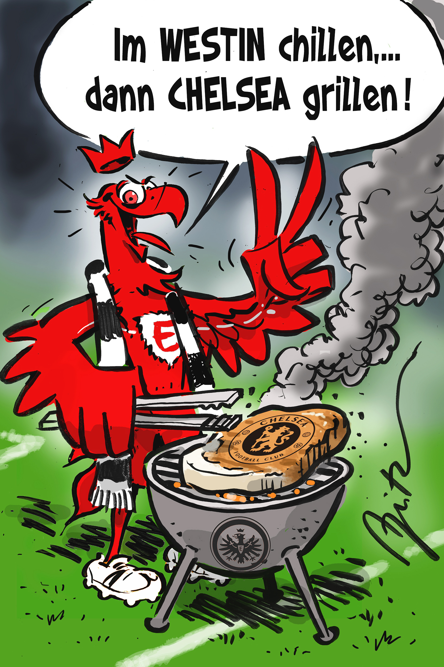 Sonderanfertigung zum Spiel Eintracht vs.Chelsea 